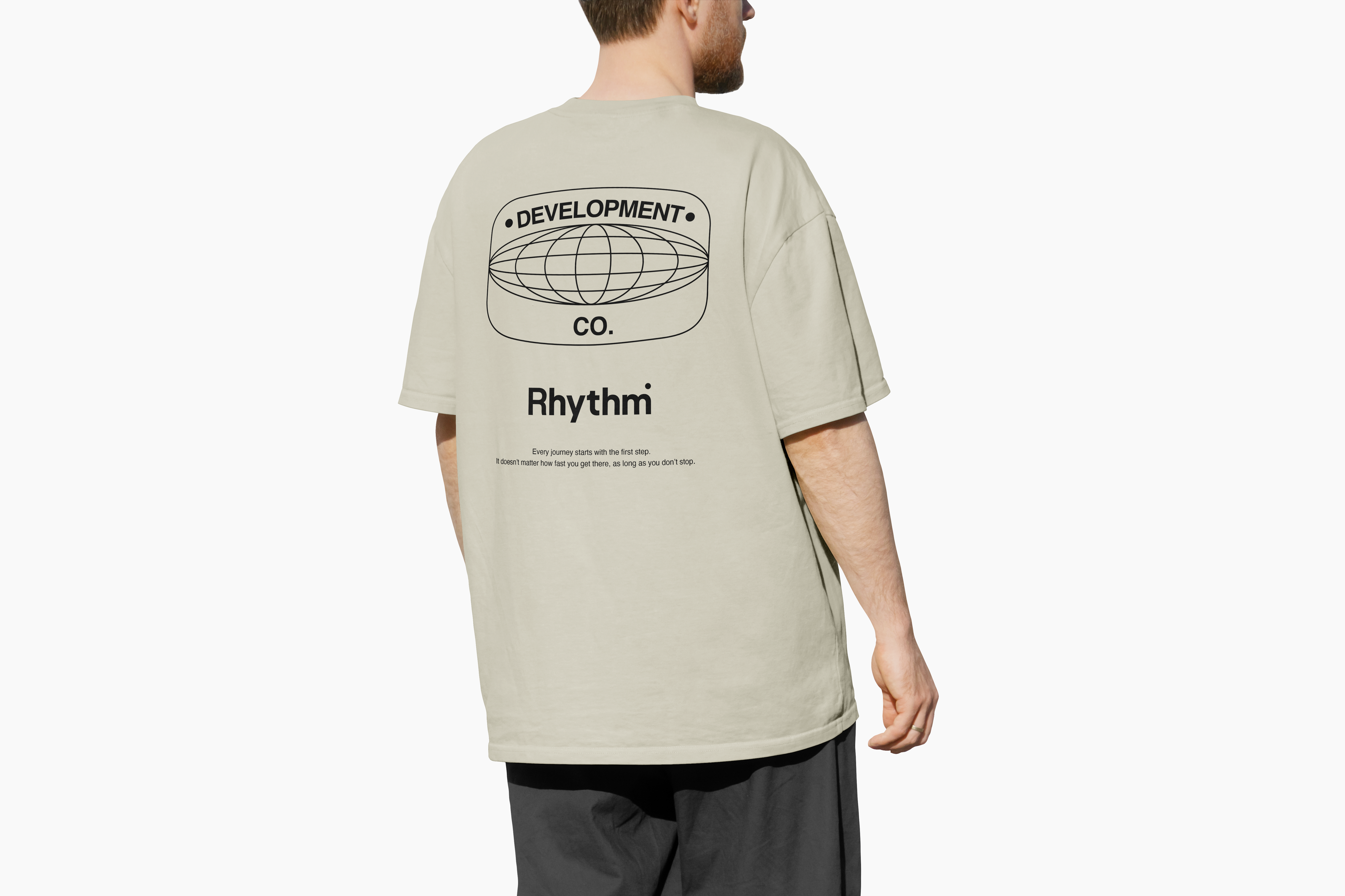 Rhythm Classic T-shirt in Beige — oversized 100% cotton
