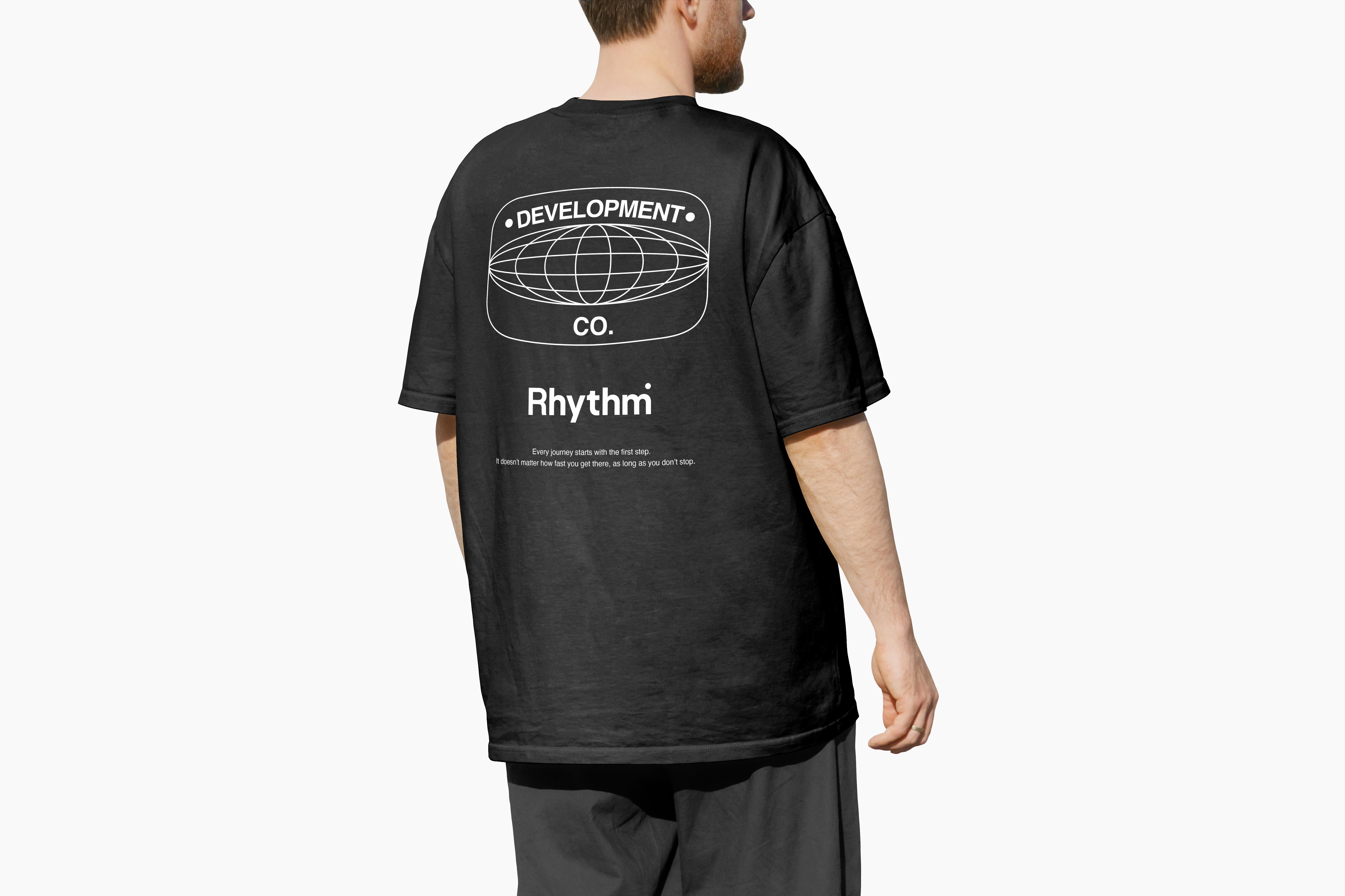 Rhythm Classic T-shirt in Black — oversized 100% cotton