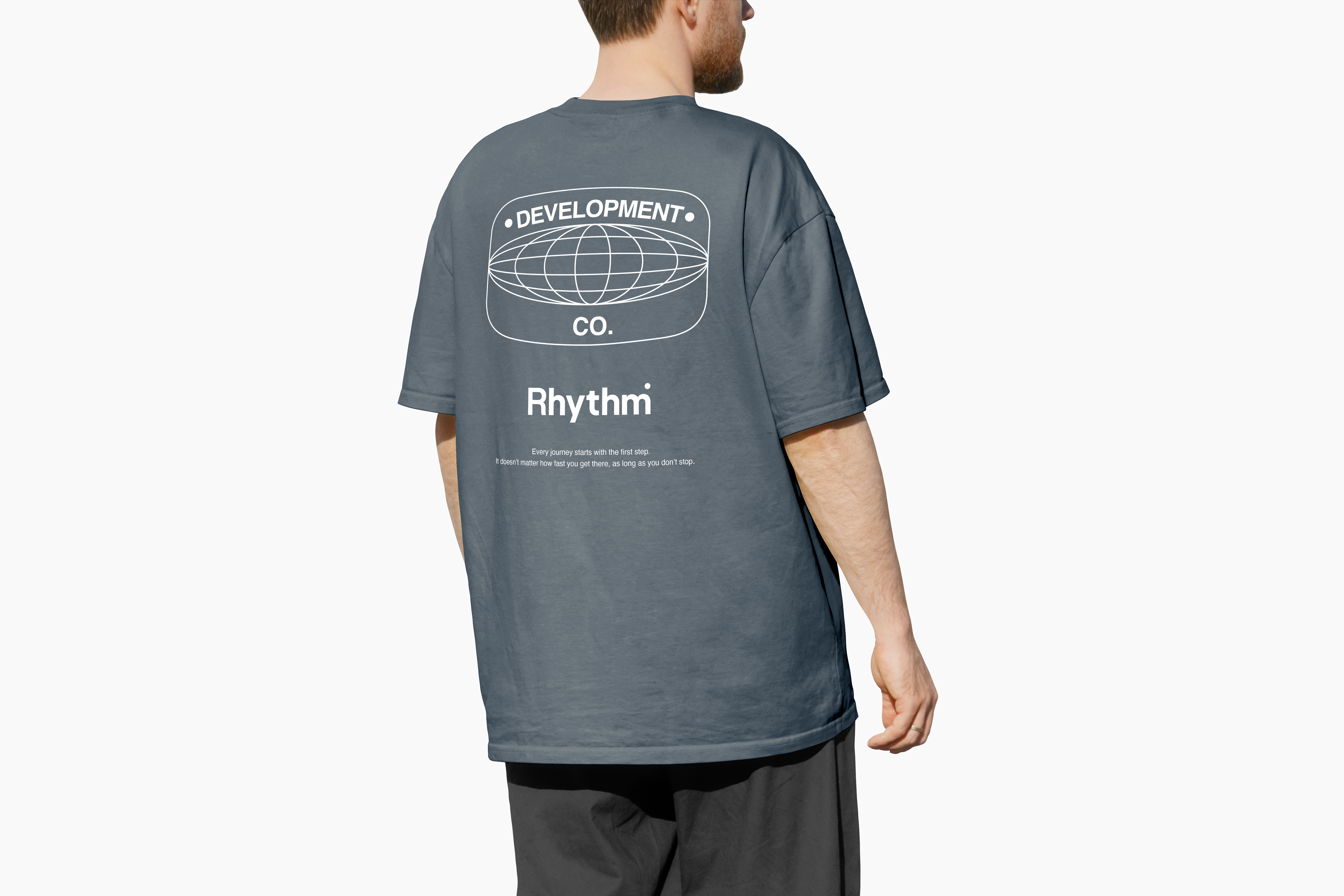 Rhythm Classic T-shirt in Dark Blue — oversized 100% cotton